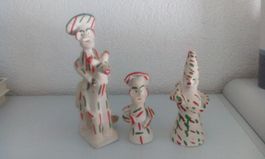 TONFIGUREN ANTIKES MALLORQUINISCHES HANDWERK, 3 DIV. FIGUREN