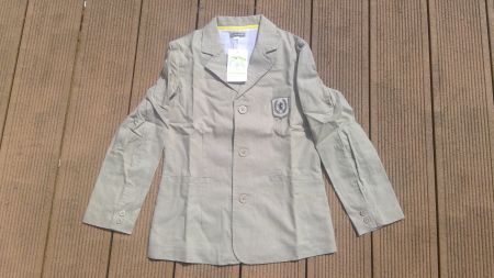 Veste Blazer beige Vertbaudet lin 55%, taille 134/140, NEUF