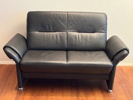 Ledersofa schwarz