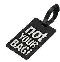 1 Stk. Kofferanhänger Not your bag! Farbe Schwarz