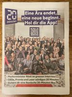 20 Minuten Zeitung, letzte Printausgabe vom 23. Dez. 2025