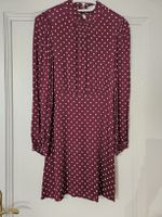 Robe bordeau à pois manches longues MNG taille S