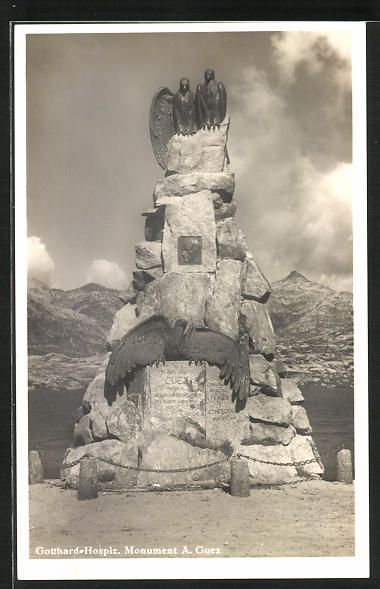 Cartoline postali: Gotthardpass, Gotthard-Hospiz, Monument  – Usato da Berlin venduto da bartko-reher