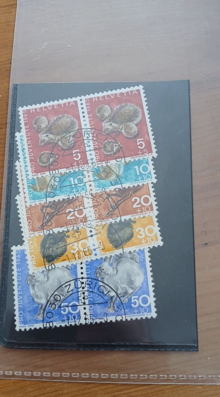 Tutti i francobolli: Briefmarken-Sammlung Pro Juventute 1965, Schweiz – Usato da Maloja venduto da ato85
