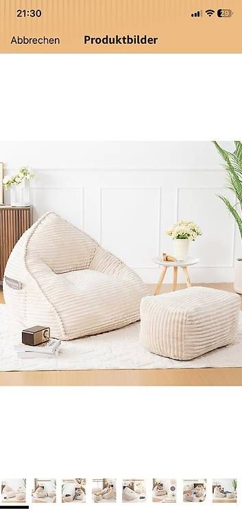 Poltrone: Sitzsack mit hocker – Usato da Bühler venduto da kri_yc2x