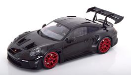 PORSCHE 911 992 RS3 2023 BLACK /RED 1:18 MINICHAMPS