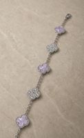  Vergoldetes Edelstahl Armband Vierblatt