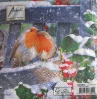 Serviette lovely robins (t345) 2Stk.