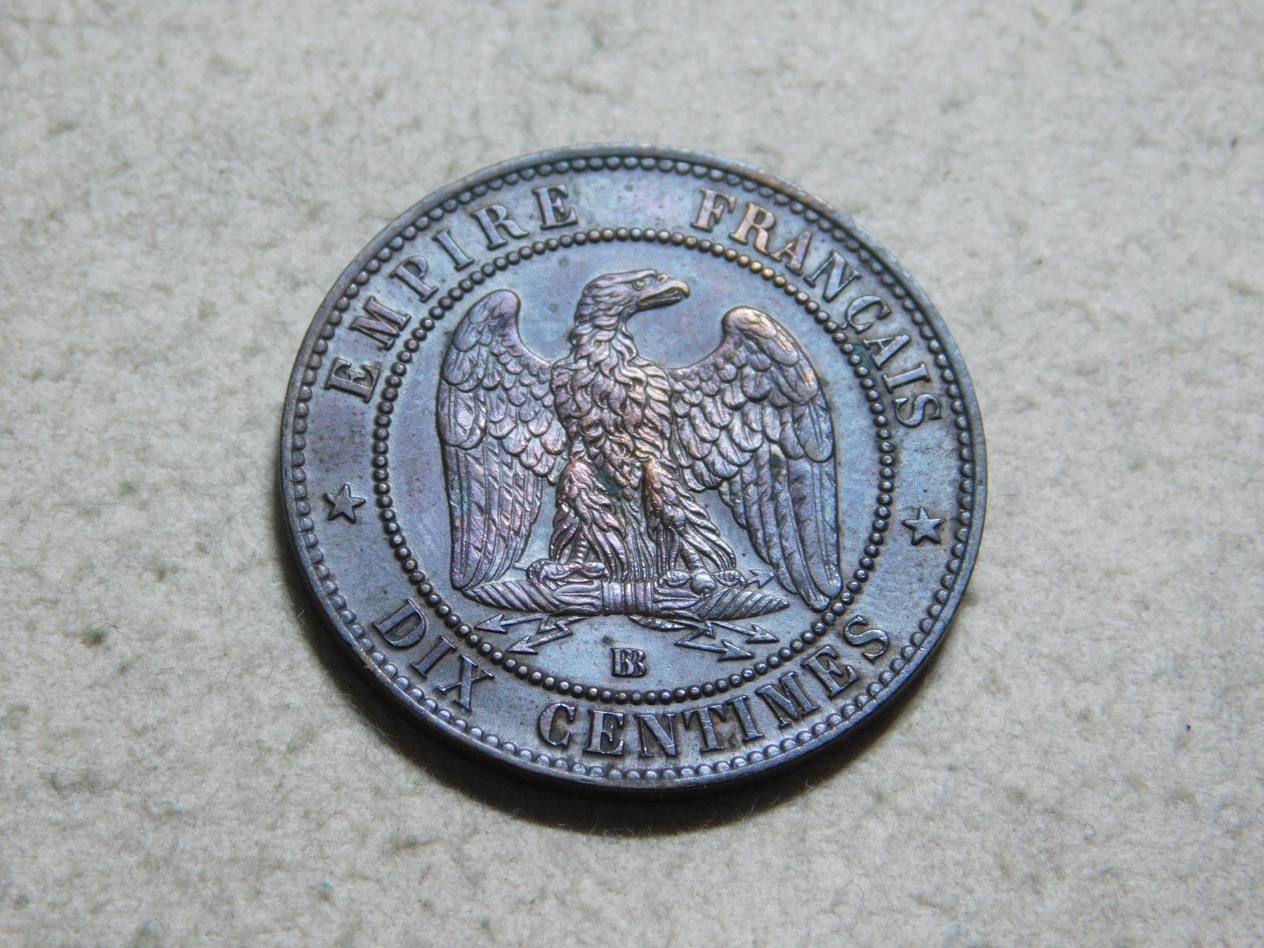 Toutes les monnaies: 10 Centimes 1864, Frankreich, Mz. "BB", Bronze, fast stgl. – Neuf (Voir description) à Solothurn par Mi-cardo 3