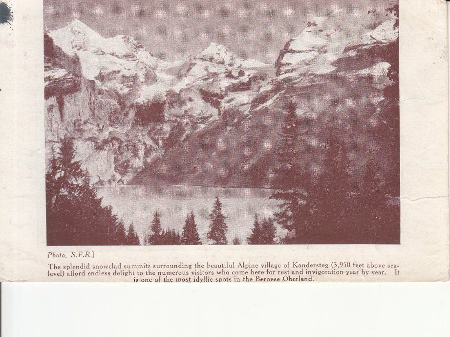 Cartoline postali: Kandersteg, engl. Karte 1929 – Usato da Bürglen TG venduto da StampGraf