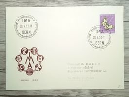 TR87 Enveloppe + Timbre Suisse 1953