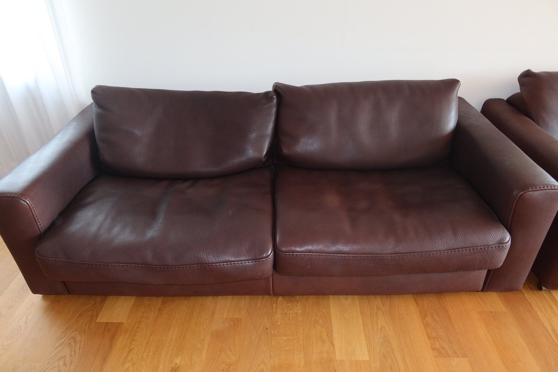 Natuzzi Divani: Natuzzi Echtleder-Sofa-Set: 3-Sitzer-Sofa + Sessel – Usato da Kilchberg ZH venduto da and_y5q6 5