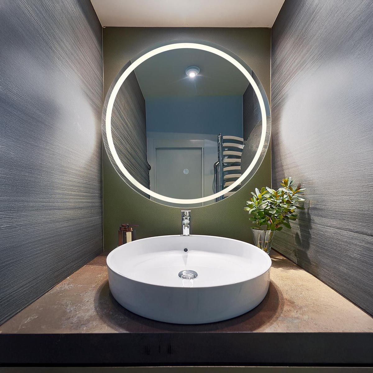Lampade: LED Spiegelleuchte, Dimmbar, 75 cm Ø – Nuovo (secondo la descrizione) da Kreuzlingen venduto da Smart-Light