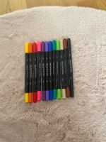 10 Dual Tip Brush Pens Set neu gute Farben