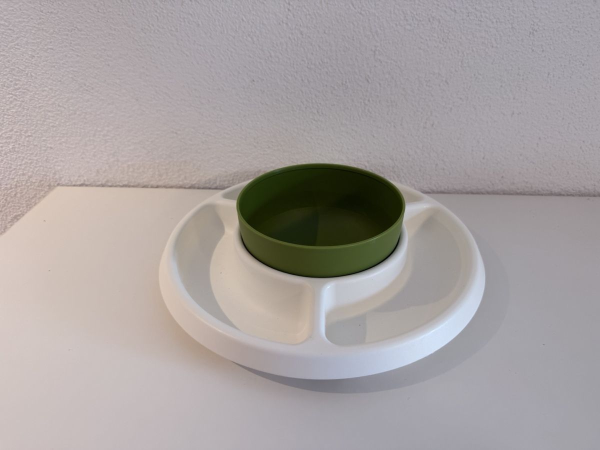 Tupperware Teller: Snackteller mit Schale weiss/grün neu – Neu (gemäss Beschreibung) aus Pfäffikon ZH von Mado131019