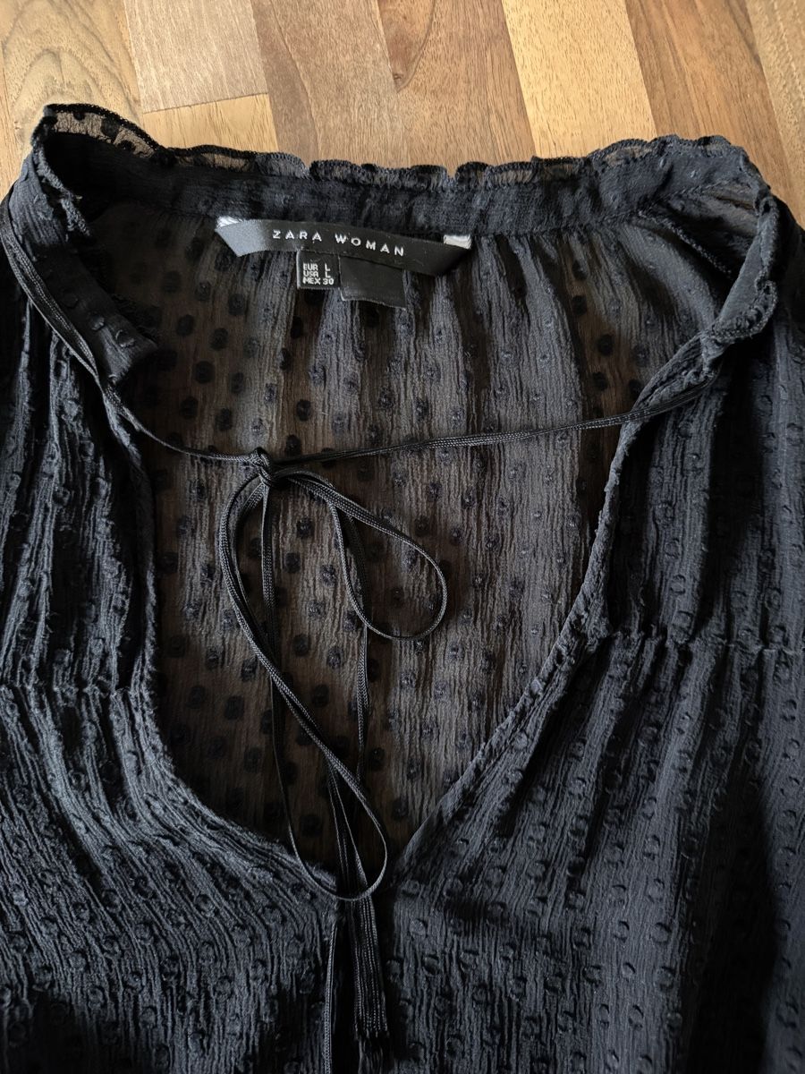 Zara Camicette: Schwarze Zara Bluse, Gr. L – Usato da Bern venduto da Arecibo07 2