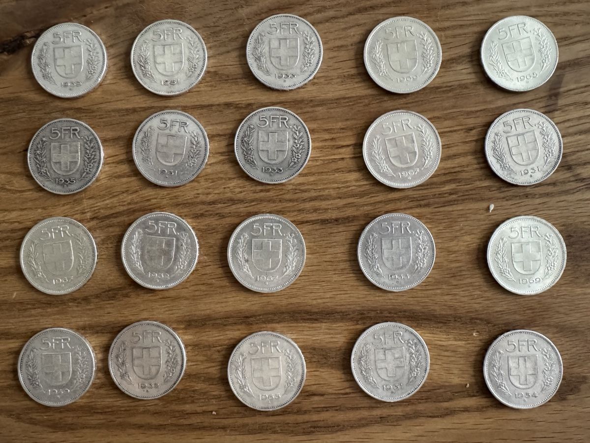 Toutes les monnaies: 5 Franken Silber Lot. 20 Stk!! – D'occasion à Aesch LU par TGC4Gs