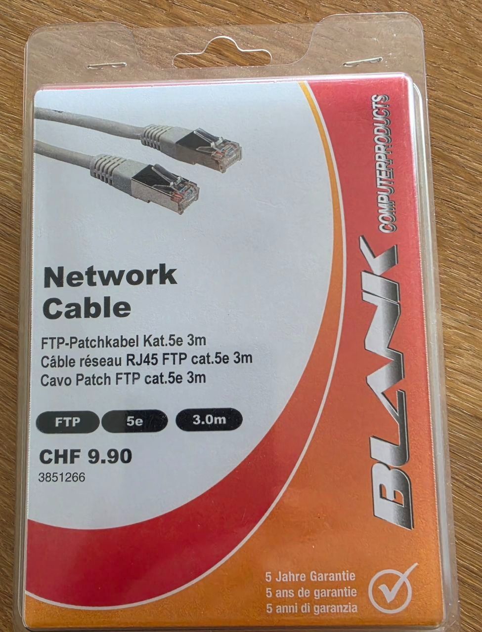 Cavi: Netzwerkkabel – Nuovo e nell'imballaggio originale da Sörenberg venduto da felzis