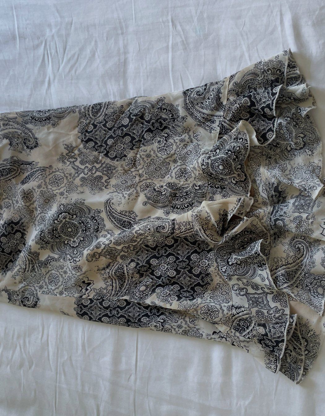 Pimkie Gonne: Paisley Print Ruffle Midi Skirt – Usato da Genève venduto da toandfrom 2