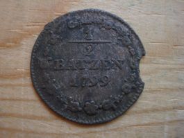 (P2) Helvetische Republik 1/2 Batzen 1799