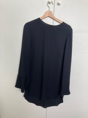Schwarze Bluse mit langen Ärmeln, Grösse 40 (H&M)
