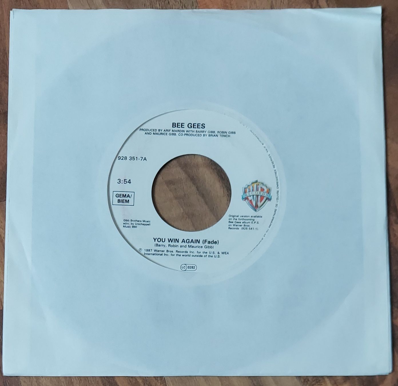 Dischi in vinile: BEE GEES - YOU WIN AGAIN – Usato da Steckborn venduto da Quo7