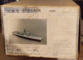 HMS Cossack 1:96- RC-Modellschiffbaukasten von Deans Marine