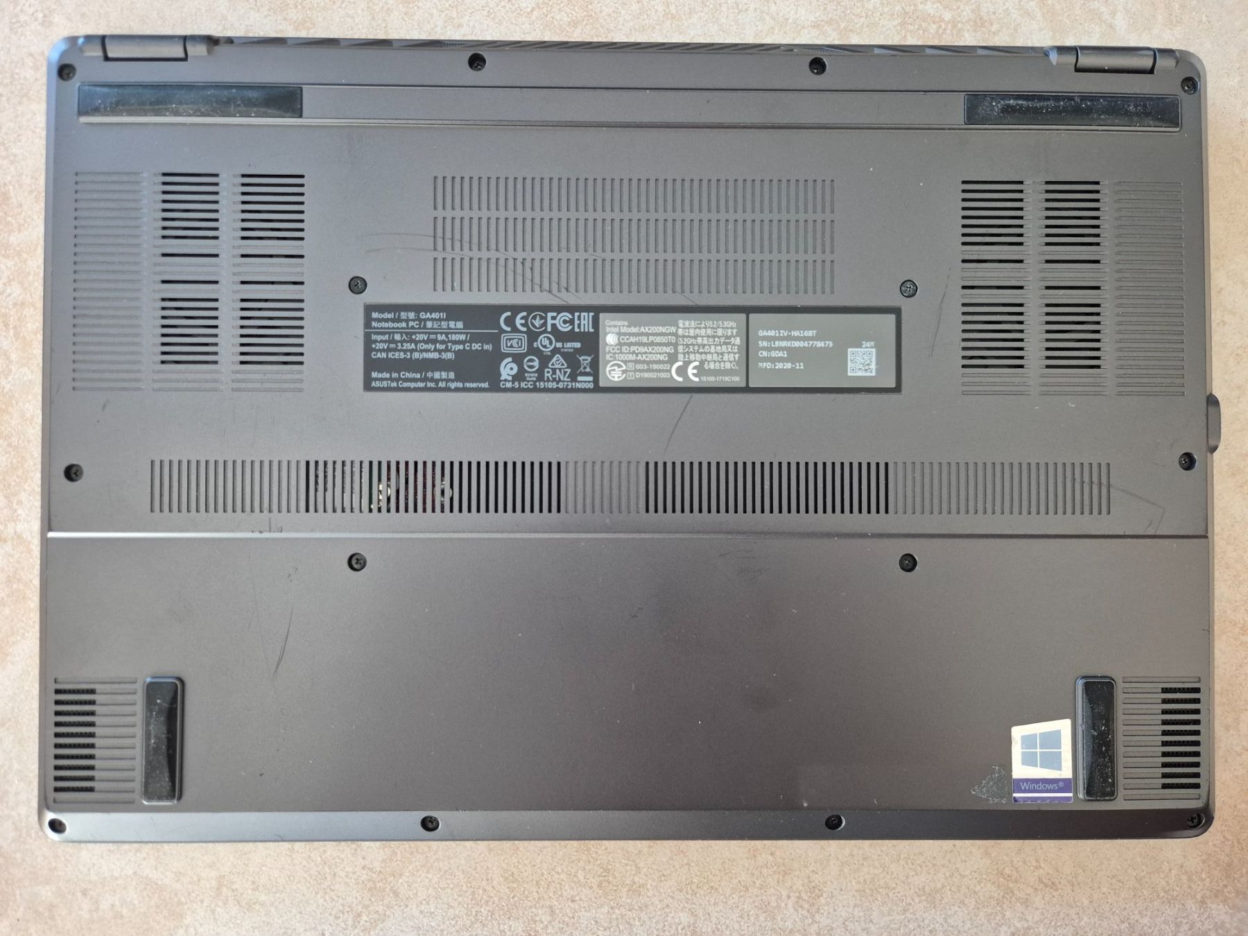 Asus Notebook: Asus GA401l mit zubehör Defekt – Usato da Opfikon venduto da Steins_Siedlung 5