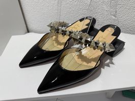 Christian Louboutin Ballerinas Flats Schwarz Lackleder Gr 36
