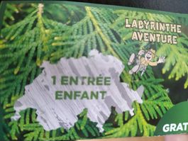 1 bon pour une entrée enfant Labyrinthe Aventure 2026