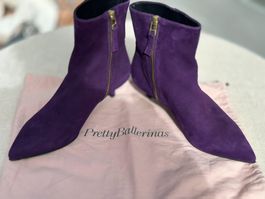 Stivaletti Pretty Ballerinas viola scamosciati nuovi