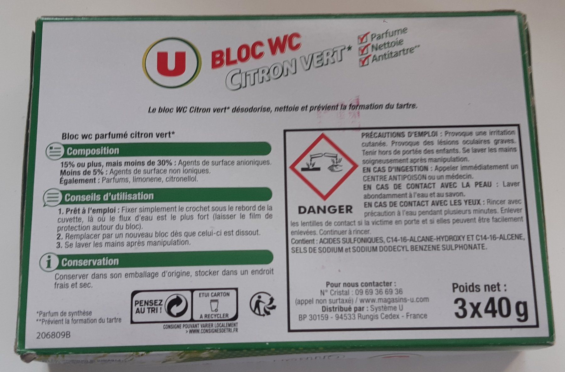WC: Blocs WC citron vert – Nuovo e nell'imballaggio originale da La Chaux-de-Fonds venduto da beasach 1