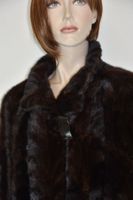 Nerz Mink Damen Pelz Mantel Jacke Pelzmantel/braun/Gr.M-L