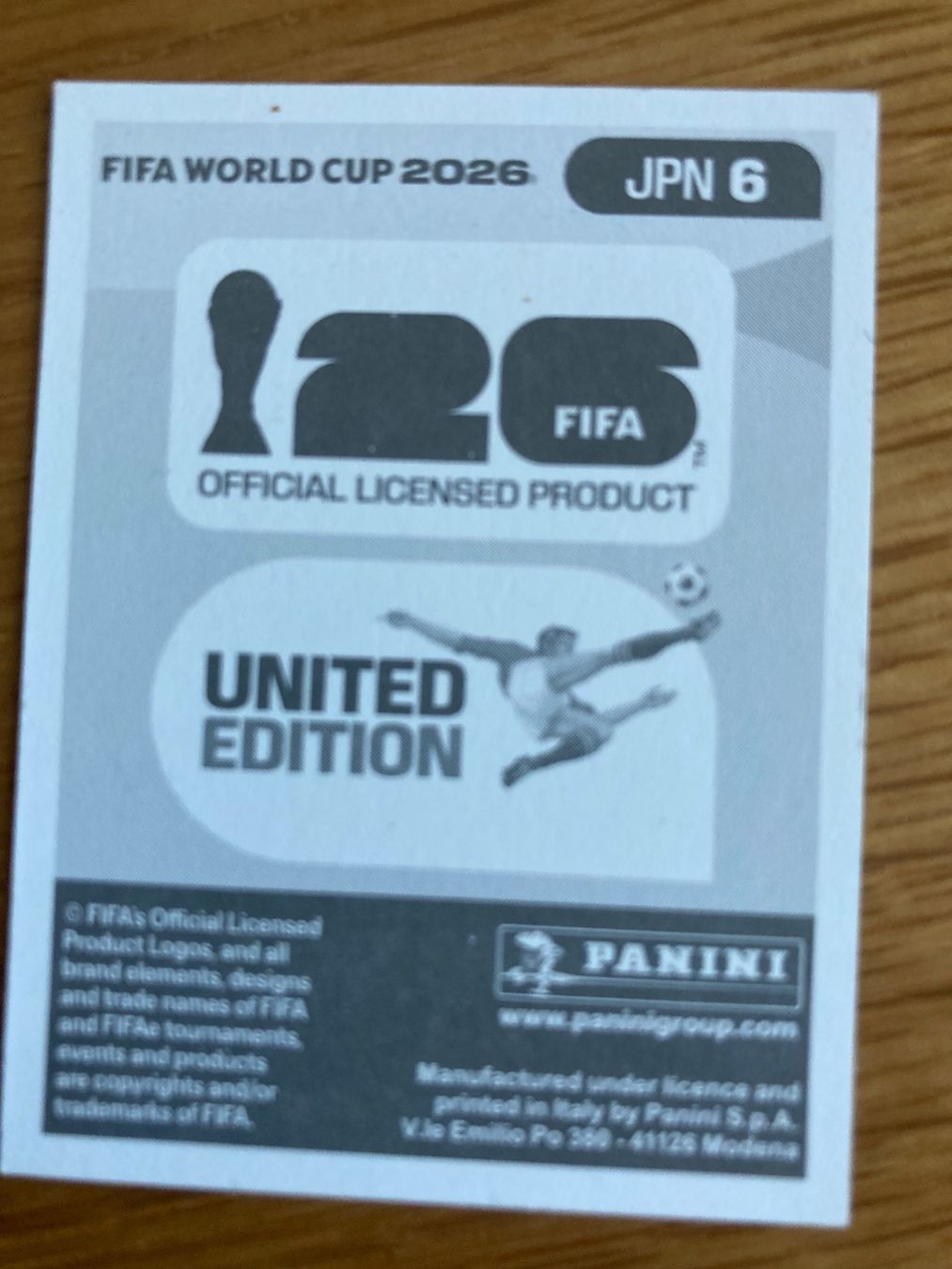Panini Sammelbilder & Trading cards: WM Sticker JPN 6 – Neu (gemäss Beschreibung) aus Winterthur von Whitefish 1
