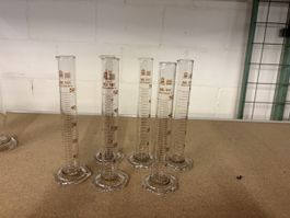 6x Silberbrand Messzylinder 50ml Borosilikat NEU & OVP