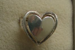 Herzring, massives 925Silber/ 7.3 Gramm