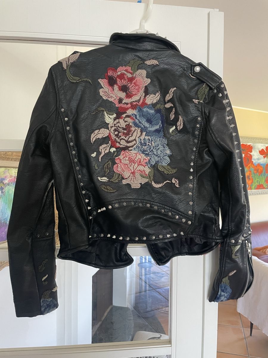 Giacche: BLANKNYC Lederjacke Nieten Blumen Gr. S – Usato da Kilchberg ZH venduto da wolken03 1