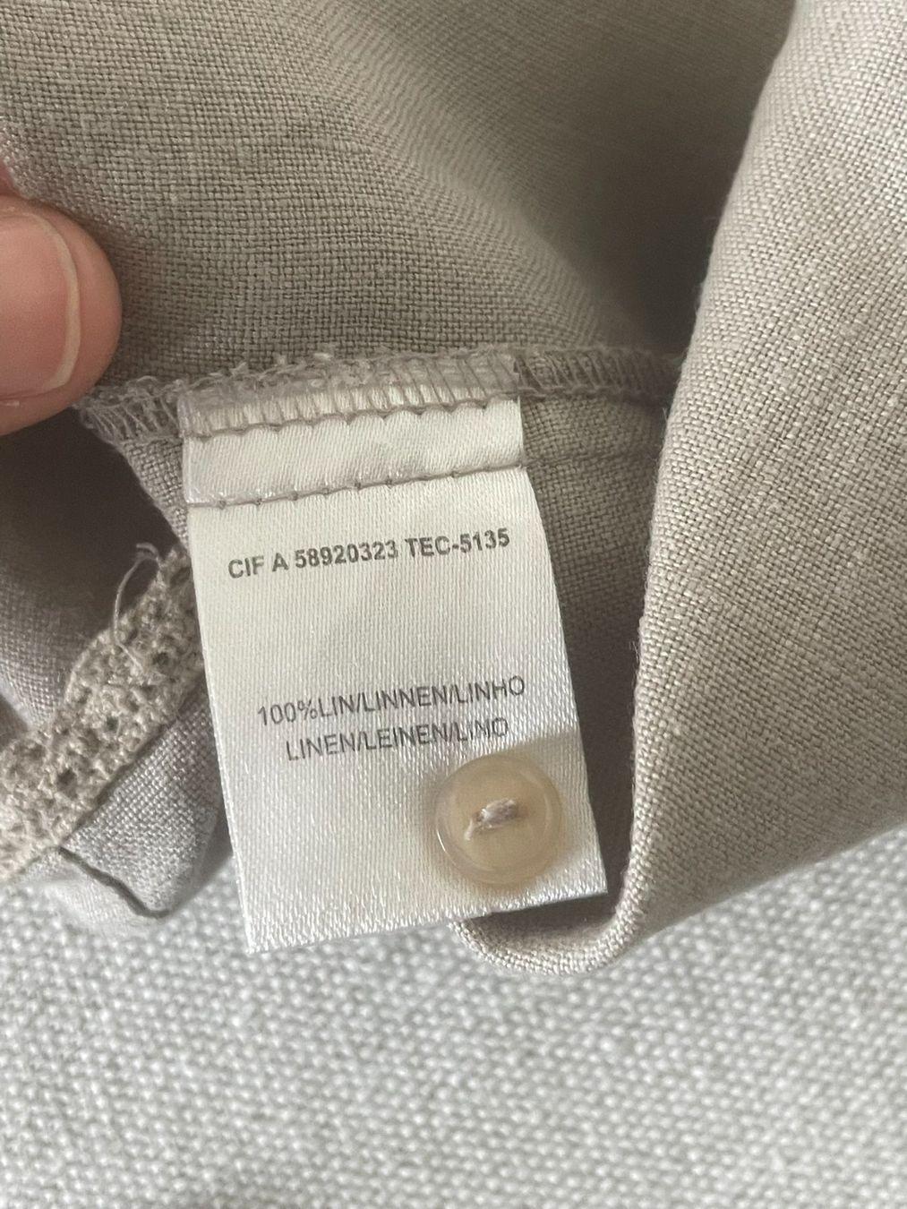 Top: Débardeur 100% lin 38 beige – Usato da Lausanne venduto da mg_e 4