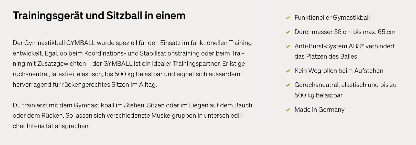 Blackroll Palloni: BLACKROLL GYMBALL 65cm - Schwarz – Usato da Winterthur venduto da dmazzotta 2