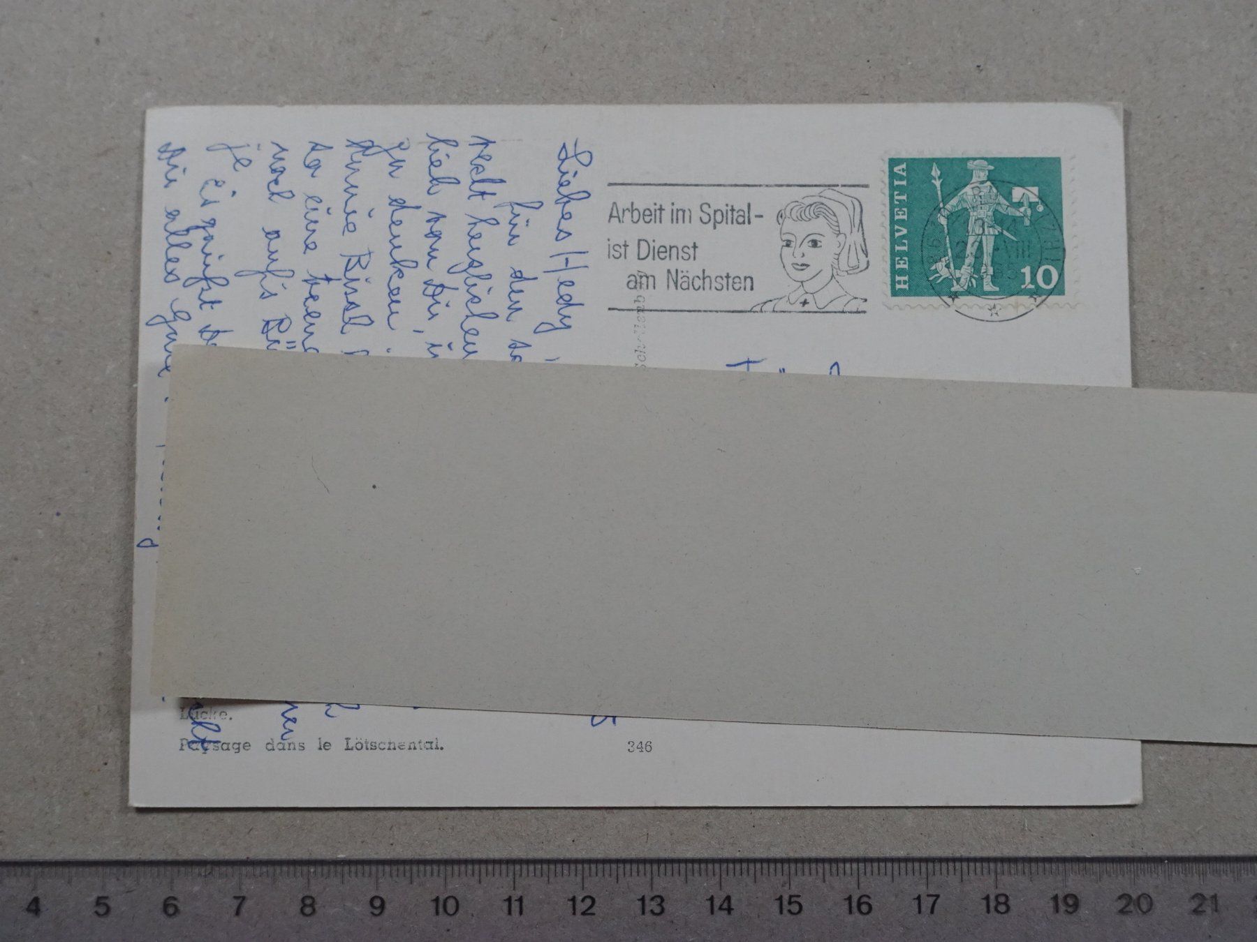 Ansichtskarten: Landschaft im Lötschental, 1965 – Gebraucht aus Lenzburg von fh1 1
