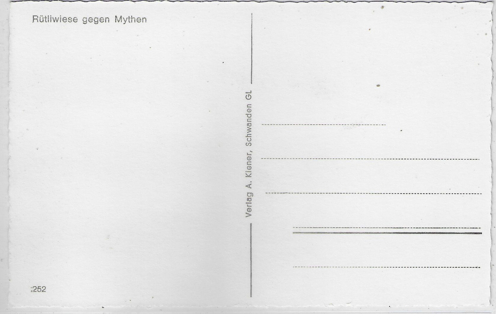 Cartoline postali: Rütliwiese gegen Mythen – Usato da Ettingen venduto da Kartenplanet 1