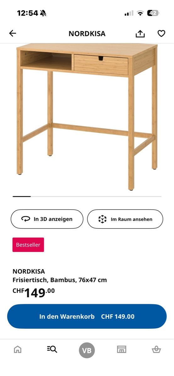Ikea Tische: Frisiertisch Ikea Nordkisa – Gebraucht aus Rothrist von VB92 4