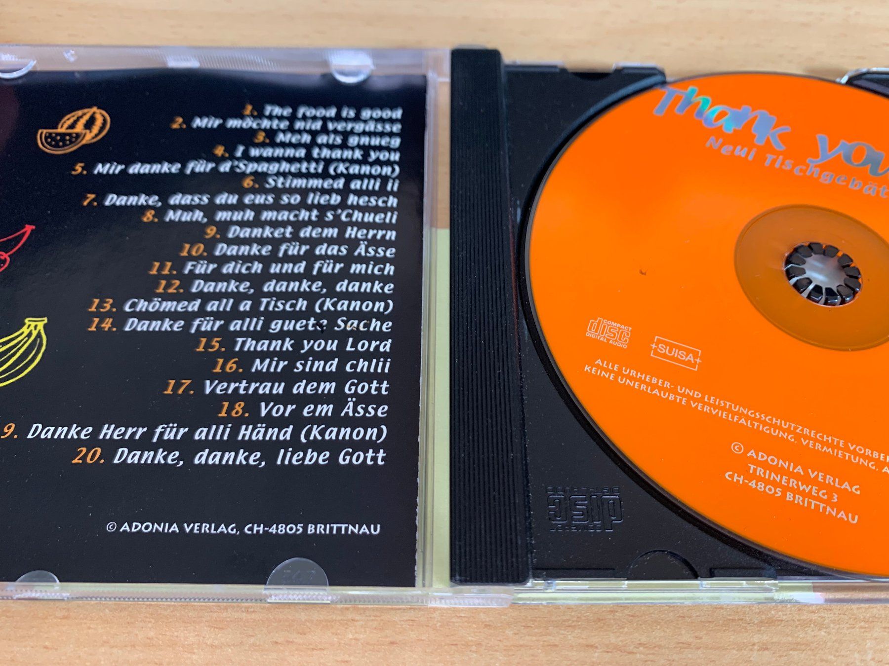 CDs: Neui Tischgebätslieder - Thank you Lord – Gebraucht aus Rikon im Tösstal von Alpenmutz 2