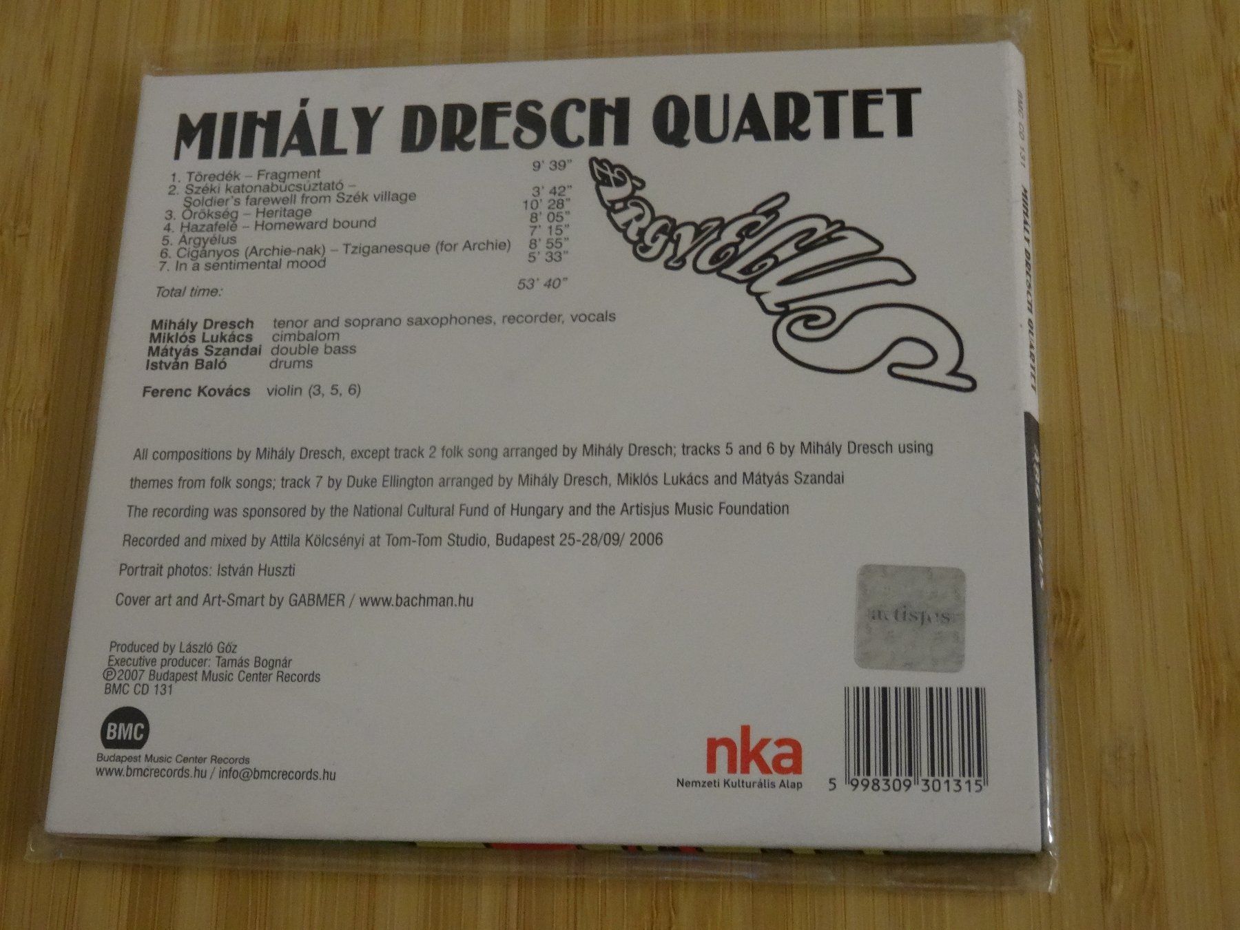 CD: Mihaly dresch quartet - Argyelus CD – Usato da Olten venduto da Disc-Ausverkauf 1