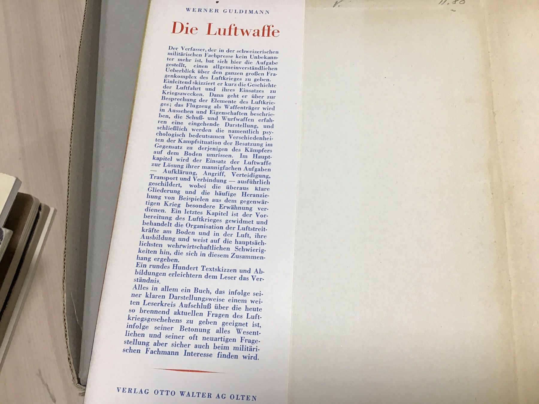Libri: Die Luftwaffe - Werner Guldimann Buch,Top Zustand! – Usato da Männedorf venduto da Spezial-Modelle 6