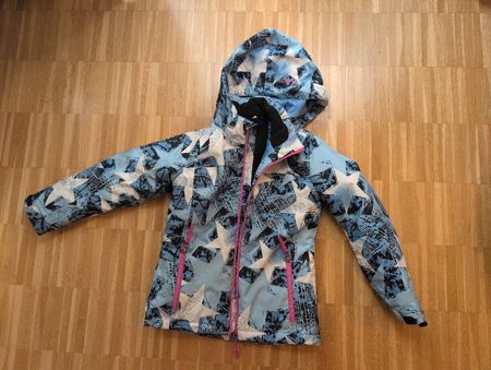 CMP Skijacke Kinder blau mit Sternen Muster Grösse 140