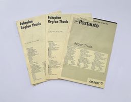 Thusis Postauto PTT Bahn RhB Fahrplan Auszüge 1992 bis 1995