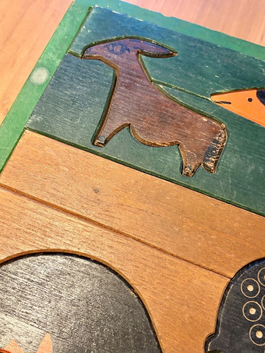 Spielzeuge: Holzpuzzle Bauernhof / Tiere – Gebraucht aus Basel von Konix 2