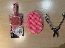Tierpflege Set Petio Bürste Striegel Krallenschere gebraucht