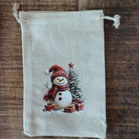 Weihnachtlicher Geschenksack mit Schneemann - Neu!